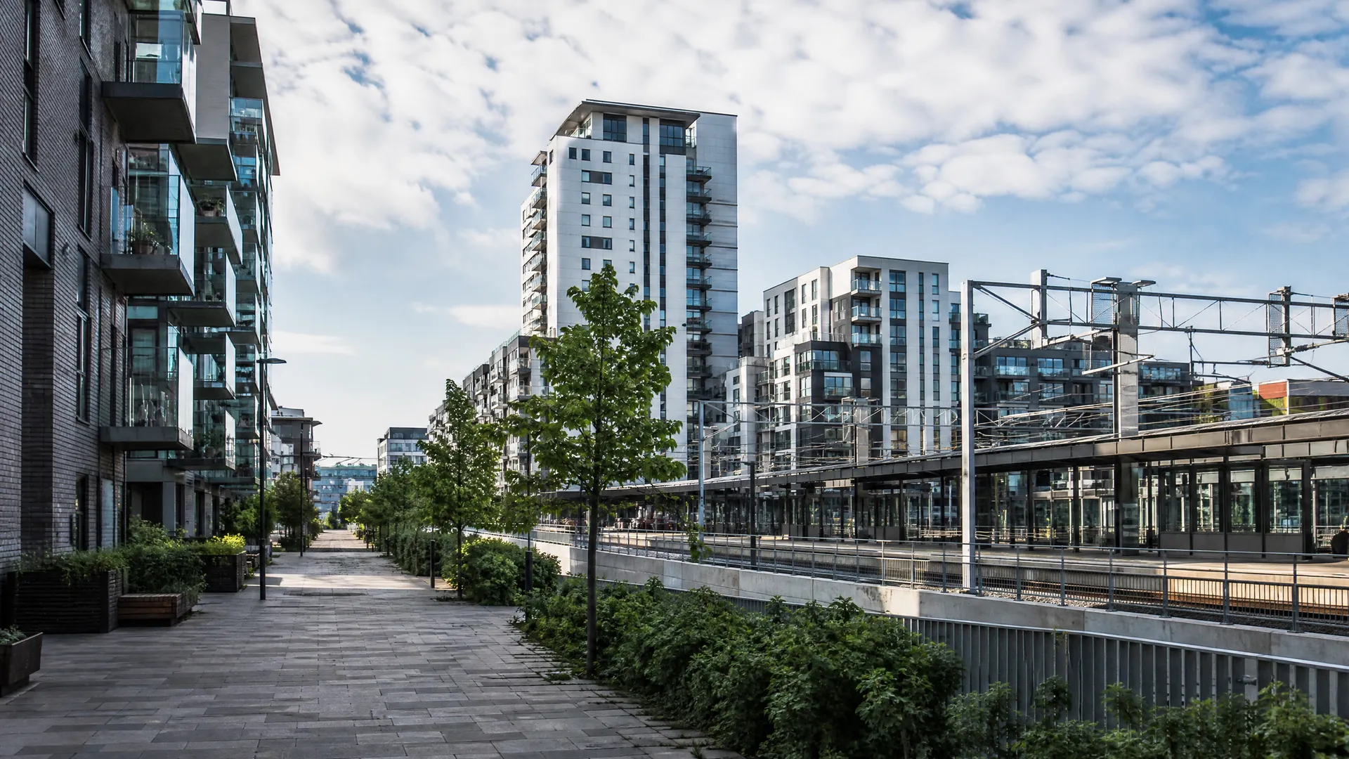 Typisk bebyggelse i Lillestrøm sentrum